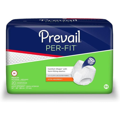 Prevail PREVAIL UNDERWEAR PER-FIT MED Size: 4X20(Box of 4) Diapers Midnight Blue