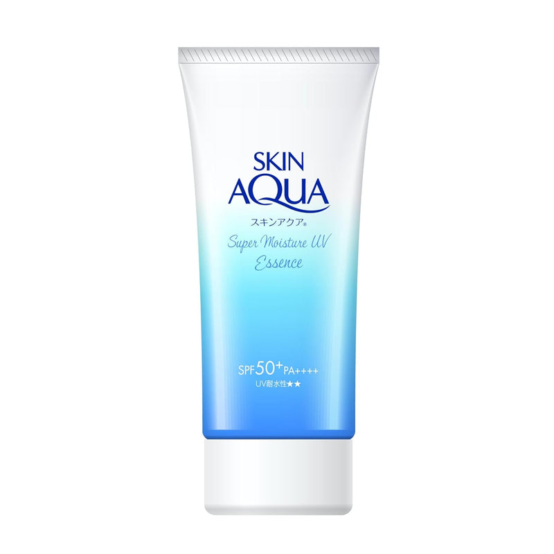 AsiaBeautyMall Rohto Skin Aqua UV Super Moisture Essence SPF 50+ PA++++ 80g Sunscreen White Smoke