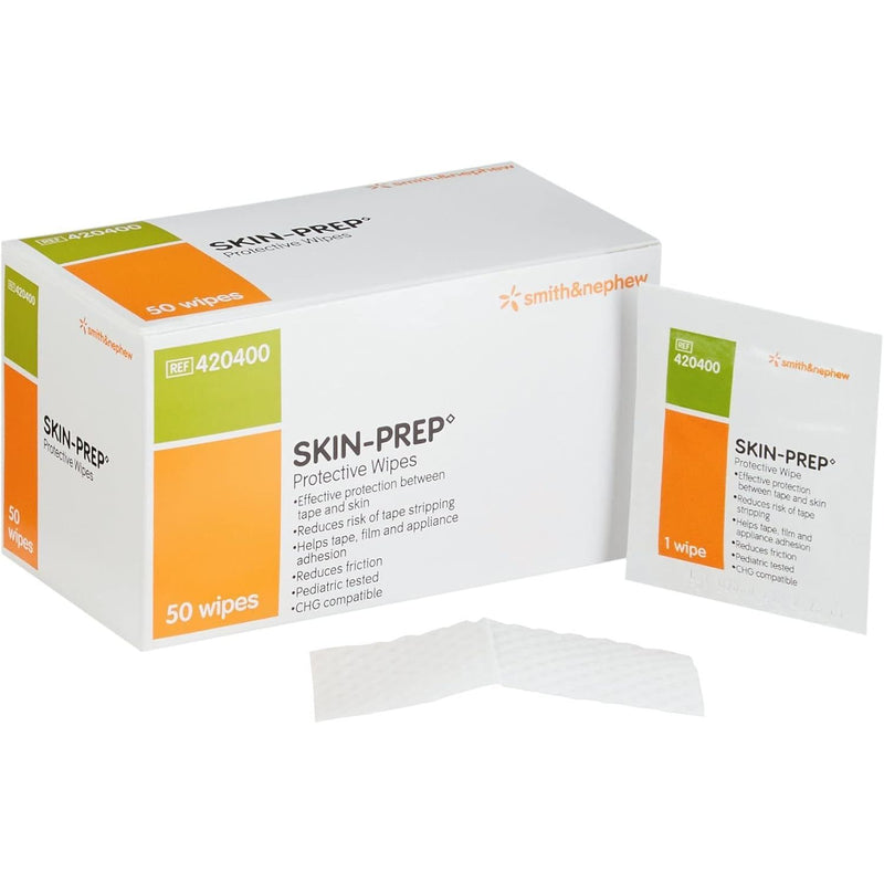 Smith & Nephew Skin-Prep Protective Dressing Wipe (Box of 50) Dressing Wipes White Smoke