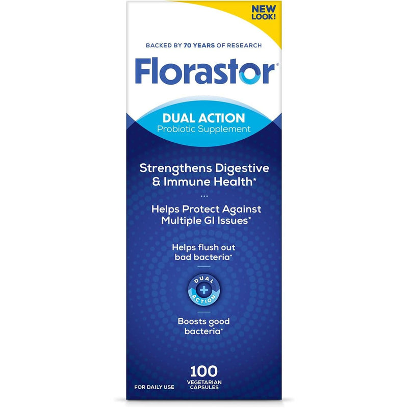 Florastor Florastor Daily Probiotic Supplement For Men & Women, 250 Mg, 100 Capsules Vitamins & Supplements White Smoke