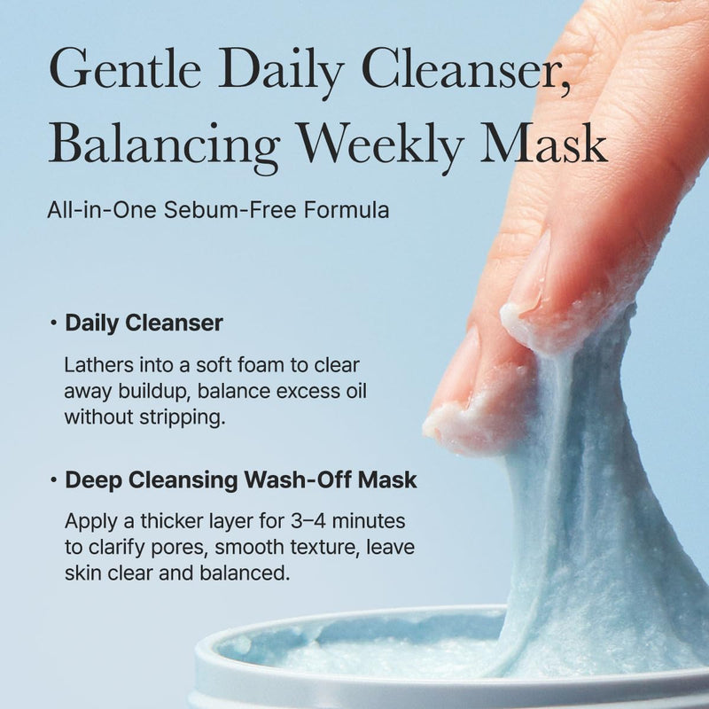 AsiaBeautyMall Arencia Fresh Blue Hyssop Rice Mochi Cleanser Face Cleanser Light Gray