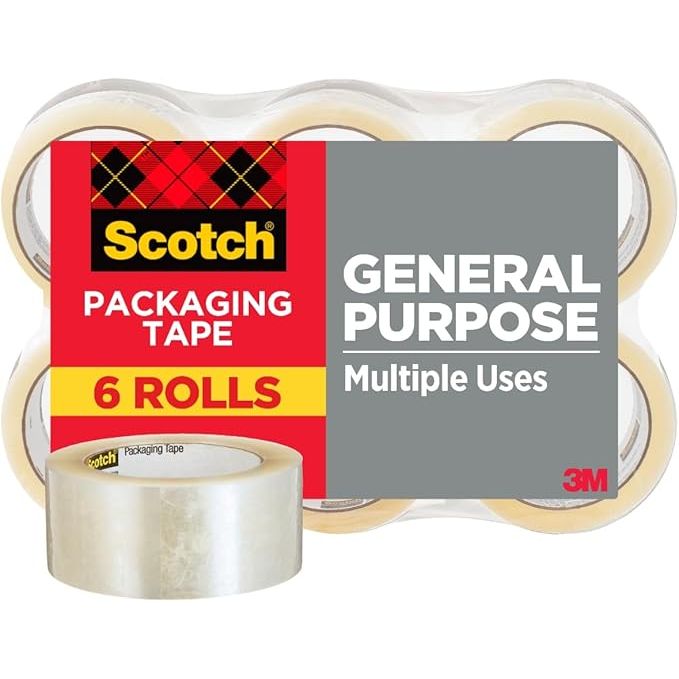 Scotch Scotch Heavy Duty Packaging Tape with Dispenser, 1.88 Inch x 54.6 Yards Packaging Tape White Smoke