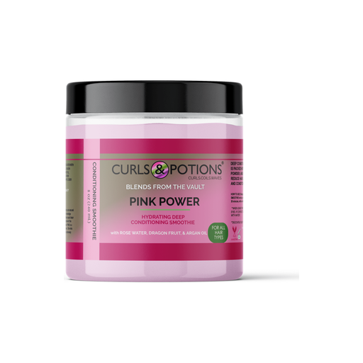 Curls & Potions Blends Pink Power Deep Conditioning Smoothie Conditioner Rosy Brown JAR,REFILL PACK