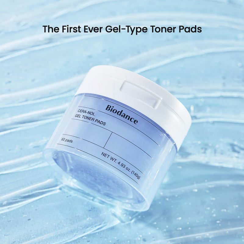 AsiaBeautyMall Biodance Cera-Nol Gel Toner Pads Toner Lotion Light Blue