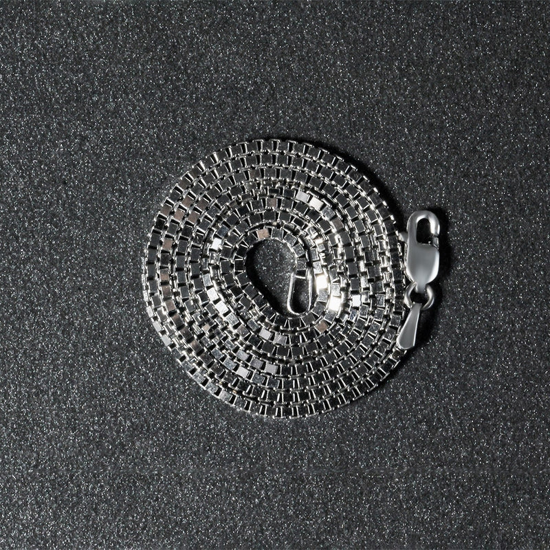 Bids.com 14k White Gold Classic Box Chain 1.4mm Necklaces Dark Slate Gray 16 / White Gold,18 / White Gold,20 / White Gold,22 / White Gold,24 / White Gold,30 / White Gold