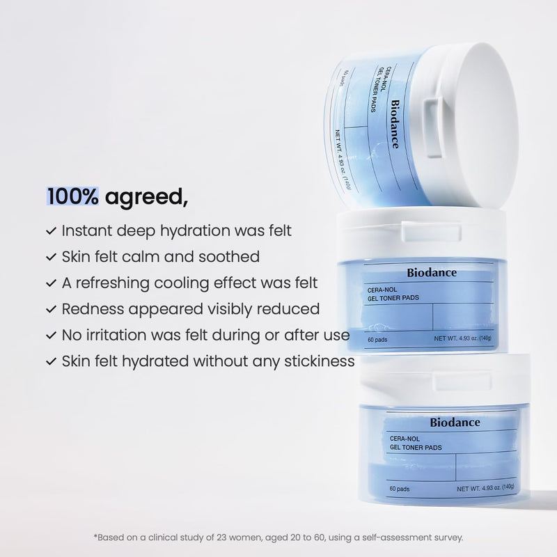 AsiaBeautyMall Biodance Cera-Nol Gel Toner Pads Toner Lotion Lavender