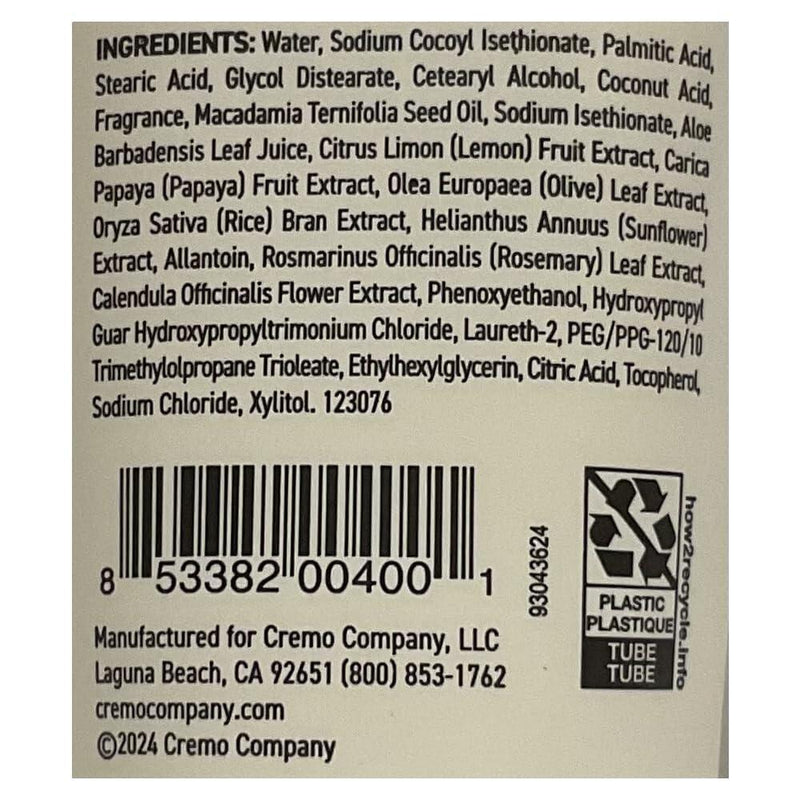 Cremo Cremo Classic Citrus Moisturizing Formula Shave Cream 6 Oz Shave Cream Dark Gray