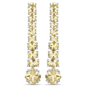 Bids.com 18K White Gold Plated 7.22 Carat Genuine Citrine .925 Sterling Silver Earrings Earrings White Smoke