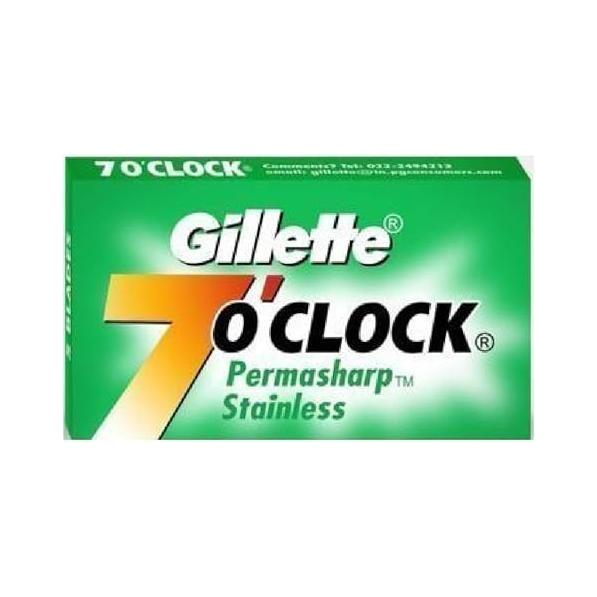 Gillette Gillette 7 O'clock Super Stainless Double Edge Razor Blades - 20x5 Pack Razor Blades Wheat