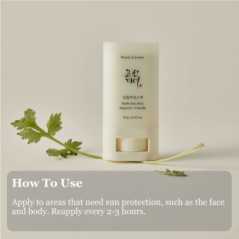 AsiaBeautyMall Beauty of Joseon Matte Sun Stick : Mugwort+Camelia SPF 50+ PA++++ Sunscreen Gray