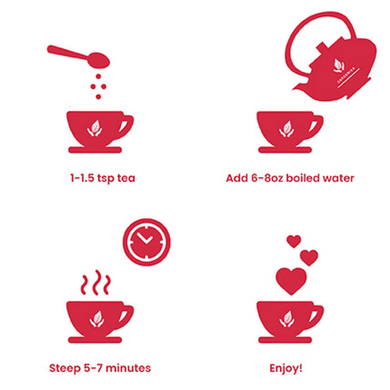 Gardenika Shop Bergamot Rooibos Tea, Herbal & Caffeine-Free - Organic & Kosher Loose Leaf Tea White Smoke