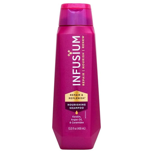 Infusium Infusium Repair and Replenish Nourishing Shampoo - Hydrating and Clarifying Shampoo for Build Up - Ceramides, Keratin, and Argan Oil - 13.5 oz Shampoo White Smoke
