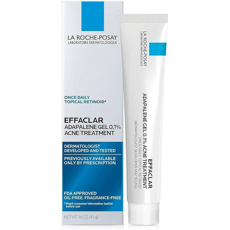 La Roche-Posay La Roche-Posay Effaclar Adapalene Gel 0.1% Retinoid Cream for Acne, 45g Acne Treatments & Kits White Smoke