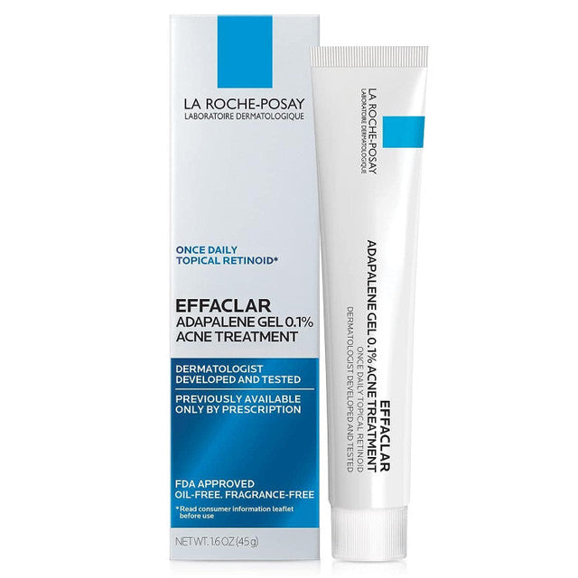 La Roche-Posay La Roche-Posay Effaclar Adapalene Gel 0.1% Acne Treatment 1.6 Oz Skin Care White Smoke