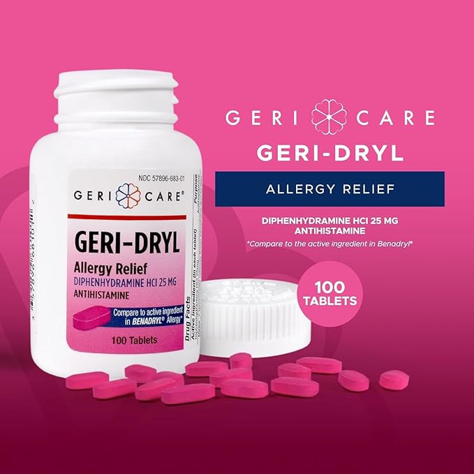 Geri-Care Geri-Dryl Alrg Rfl Tb 25Mg 400 Medicine & Drugs Brown