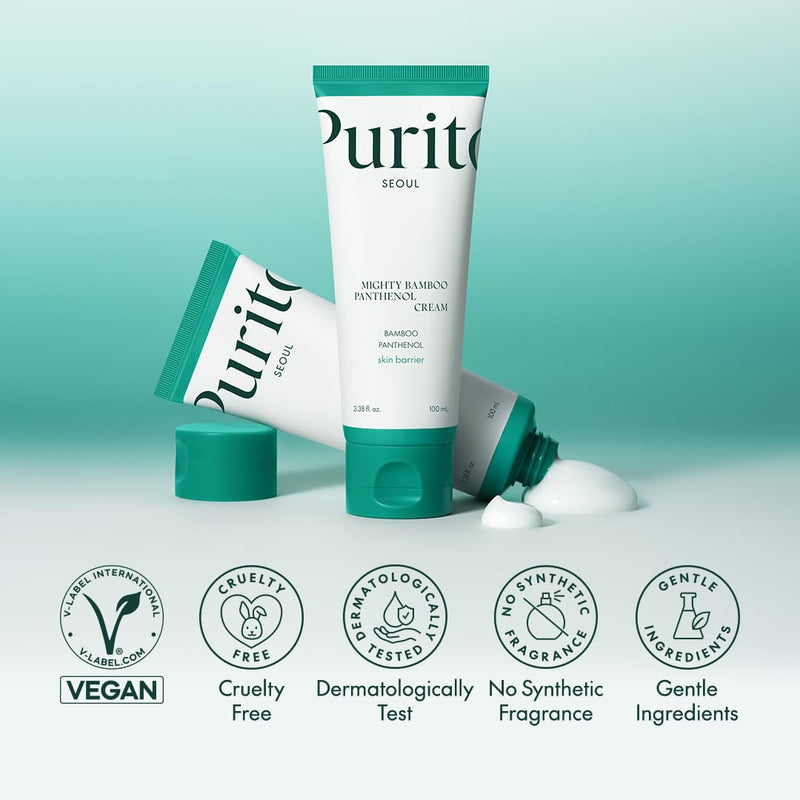 AsiaBeautyMall Purito SEOUL Mighty Bamboo Panthenol Cream Moisturizer Lavender