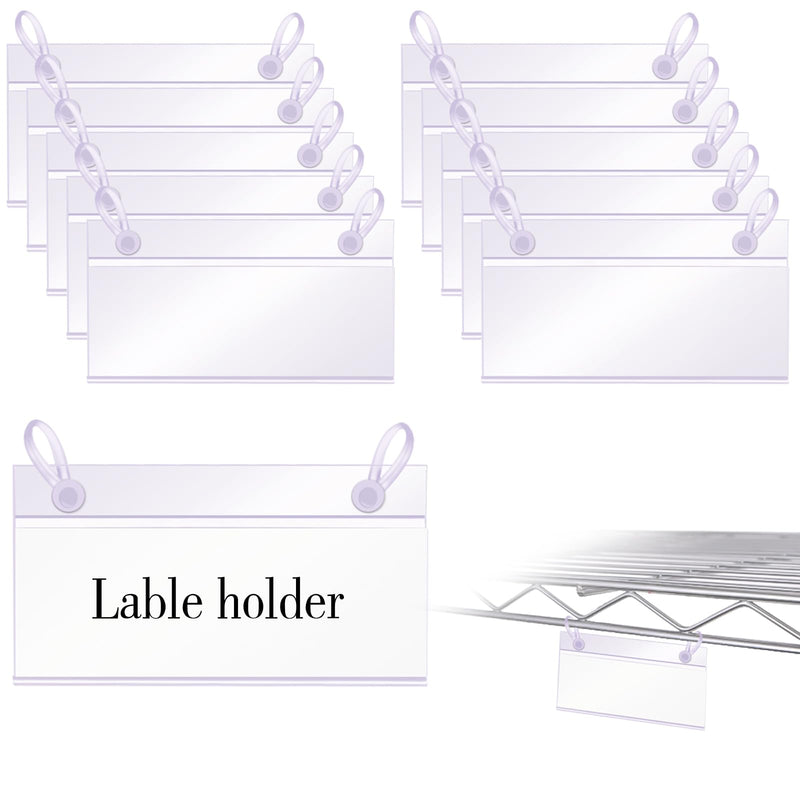 GRADUATE PLASTICS Snap-On Label Holders for Wire Baskets, 1.4 Inch Height, Clear (40 Count) Business & Industrial White Smoke