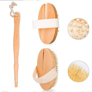 ZAQ Skin & Body Luxuriate in the Best Shower & Bath Spa Set: Dry Brush, Stone Brush, Loofah Sponge White Smoke