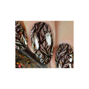 UberChic Beauty Lovely Leaves-04 Stamping Plate Light Gray