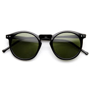 zeroUV 1920's P3 Dapper Vintage Inspired Round Sunglasses 8637 Sunglasses White Smoke Black Green