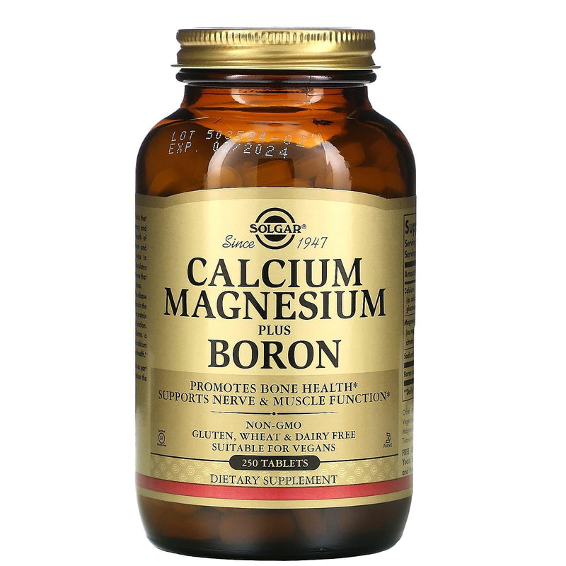 Solgar Solgar Calcium Magnesium Plus Boron, 250 Tablets Vitamins & Supplements White Smoke