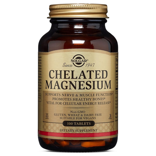 Solgar Solgar Chelated Magnesium Tablets, 100 Tablets Vitamins & Supplements White Smoke