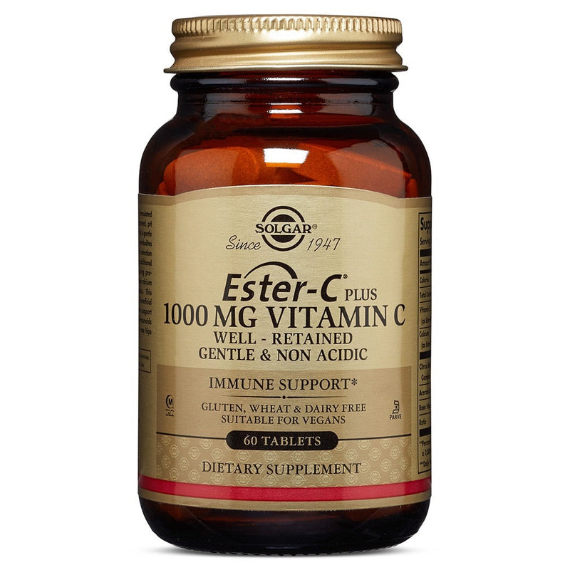 Solgar Solgar Ester-C Plus 1000 Mg Vitamin C 60 Tablets Vitamins & Supplements White Smoke