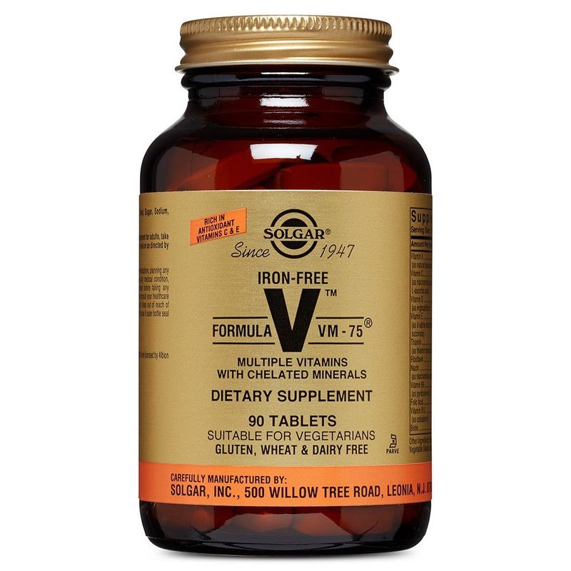 Solgar Solgar Iron-Free Formula VM-75, 90 Tablets Vitamins & Supplements Dark Khaki