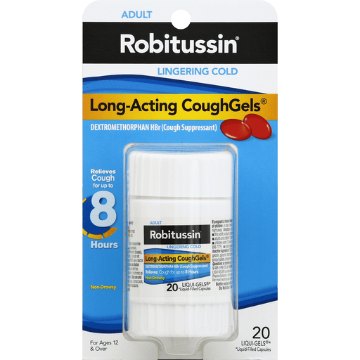 Robitussin Robitussin Lingering Cold Cough Gels, Adult, Long Acting, Liqui Gels Health & Beauty Lavender