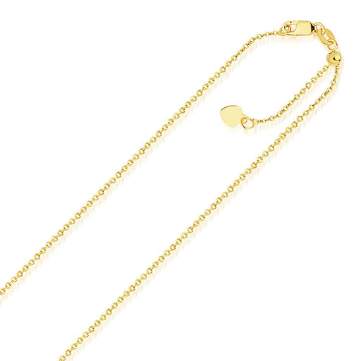 Bids.com 14k Yellow Gold Singapore Style Adjustable Chain (1.40 mm) Necklaces White Smoke 22 / Yellow Gold,One / Yellow Gold