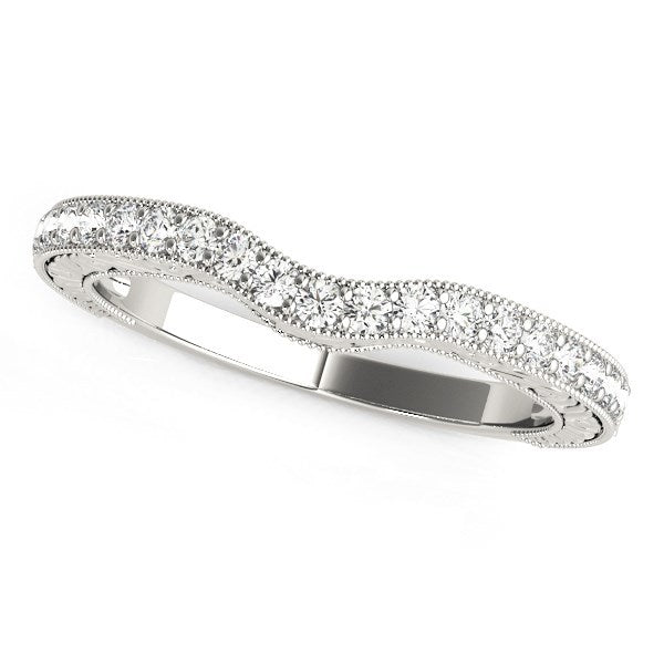 Bids.com 14k White Gold Antique Style Milgrained Curved Diamond Ring (1/4 cttw) Rings White Smoke 3 / White Gold,3.5 / White Gold,4 / White Gold,4.5 / White Gold,5 / White Gold,5.5 / White Gold,6 / White Gold,6.5 / White Gold,7 / White Gold,7.5 / White Gold,8 / White Gold,8.5 / White Gold,9 / White Gold