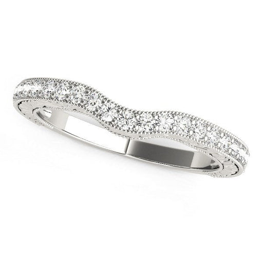 Bids.com 14k White Gold Antique Style Milgrained Curved Diamond Ring (1/4 cttw) Rings White Smoke 3 / White Gold,3.5 / White Gold,4 / White Gold,4.5 / White Gold,5 / White Gold,5.5 / White Gold,6 / White Gold,6.5 / White Gold,7 / White Gold,7.5 / White Gold,8 / White Gold,8.5 / White Gold,9 / White Gold