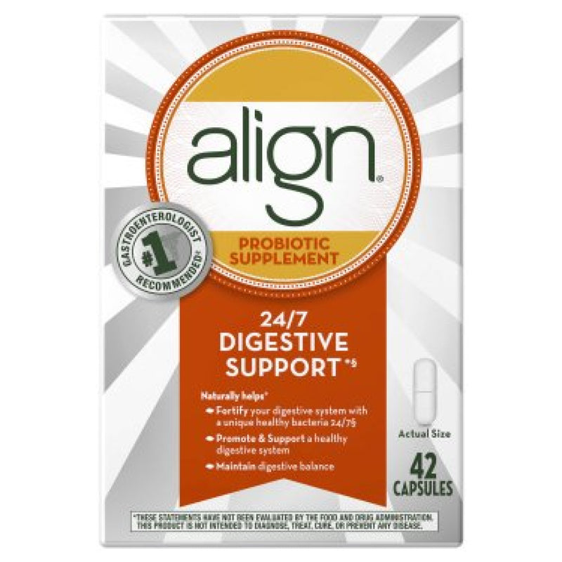 Align Align Probiotic, Probiotics For Women And Men, Daily Supplement Digestive Health, 1 Recommended By Doctors Gastroenterologists, 42 Capsules Vitamins & Supplements White Smoke