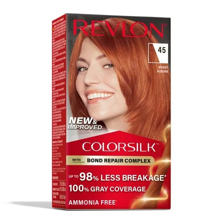 Revlon Revlon Colorsilk Beautiful Color Permanent Hair Color 045 Bright Auburn Hair Color White Smoke