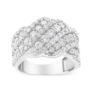 Bids.com 10K White Gold 3.00 Cttw Diamond Multi Row Cluster Band Ring (I-J Color, I3 Clarity) - Size 7 Rings White Smoke 7 / White.Gold,7 / Yellow.Gold,6 / Yellow.Gold,6 / White.Gold,8 / White.Gold,8 / Yellow.Gold,9 / White.Gold