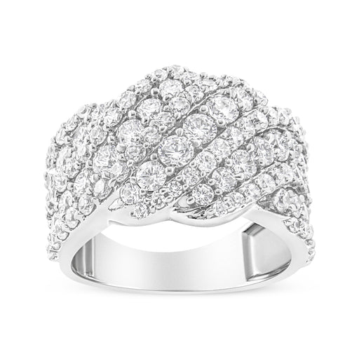 Bids.com 10K White Gold 3.00 Cttw Diamond Multi Row Cluster Band Ring (I-J Color, I3 Clarity) - Size 7 Rings White Smoke 7 / White.Gold,7 / Yellow.Gold,6 / Yellow.Gold,6 / White.Gold,8 / White.Gold,8 / Yellow.Gold,9 / White.Gold