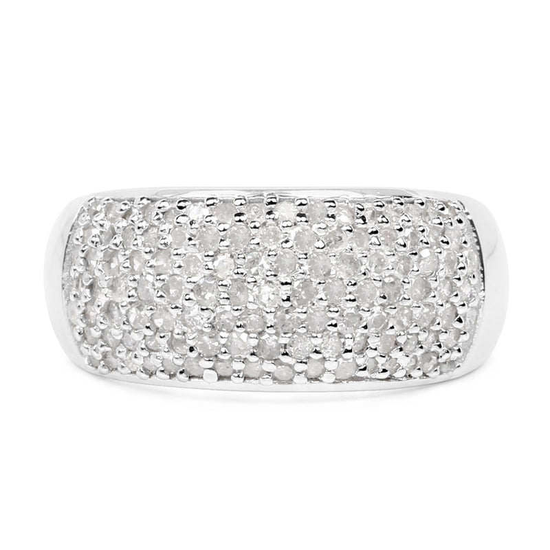 Bids.com 0.96 Carat Genuine White Diamond .925 Sterling Silver Ring Rings Gray size 6.00,size 8.00,size 9.00,size 7.00