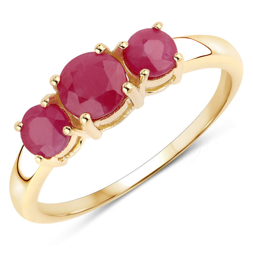 Bids.com 1.15 Carat Genuine Ruby 14K Yellow Gold Ring Rings White Smoke size 5.00,size 6.00,size 7.00,size 8.00,size 9.00