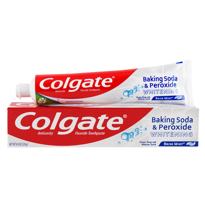 Colgate Colgate Toothpaste, Baking Soda & Peroxide, Brisk Mint, Whitening, Paste 8 Oz Toothpaste White Smoke