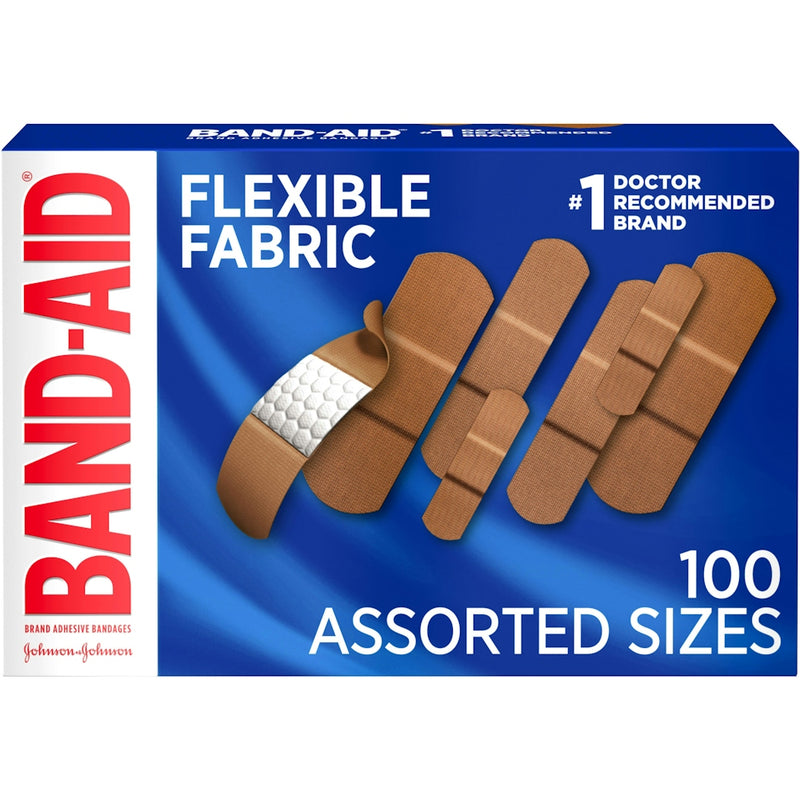 Band-Aid Band-Aid Brand Flexible Fabric Adhesive Bandages Assorted Sizes 100 Ct. Box Medical Tape & Bandages Midnight Blue