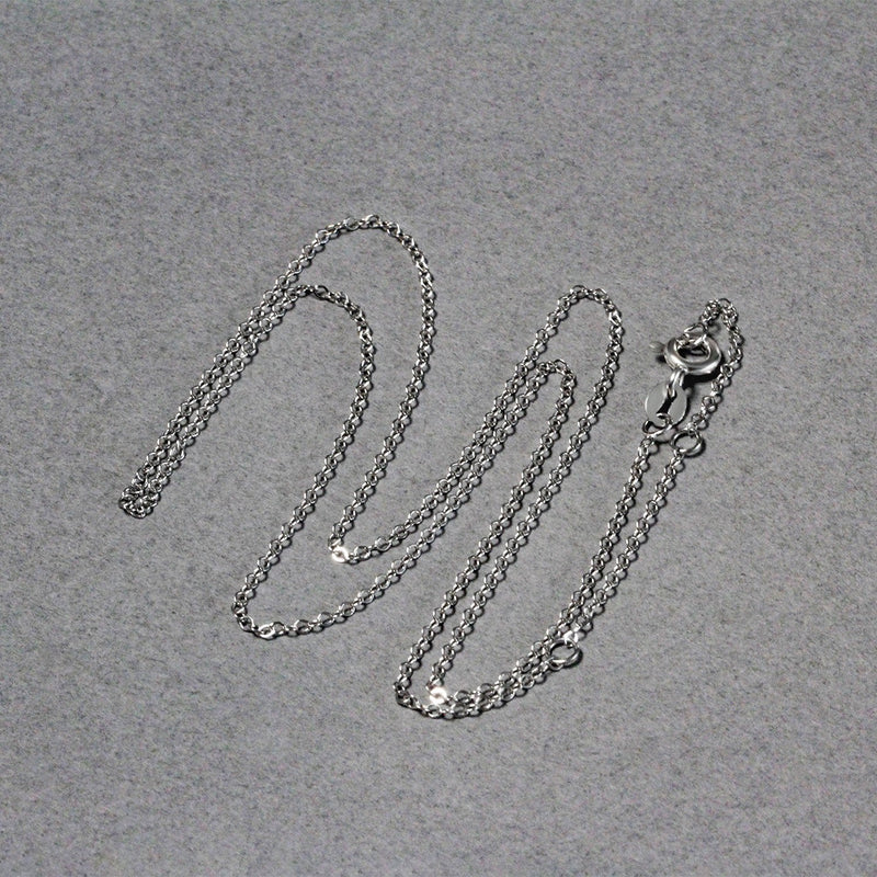 Bids.com Double Extendable Piatto Chain in 14k White Gold (1.2mm) Necklaces Light Slate Gray 18 / White Gold