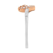 Bids.com 10K Two Toned Gold Diamond Heart Cocktail Ring (1/5 Cttw, H-I Color, I1-I2 Clarity) - Size 6-1/2 Rings White Smoke 6 / WhiteRose.Gold,8 / WhiteRose.Gold,7.5 / WhiteRose.Gold,7 / WhiteRose.Gold,6.5 / WhiteRose.Gold