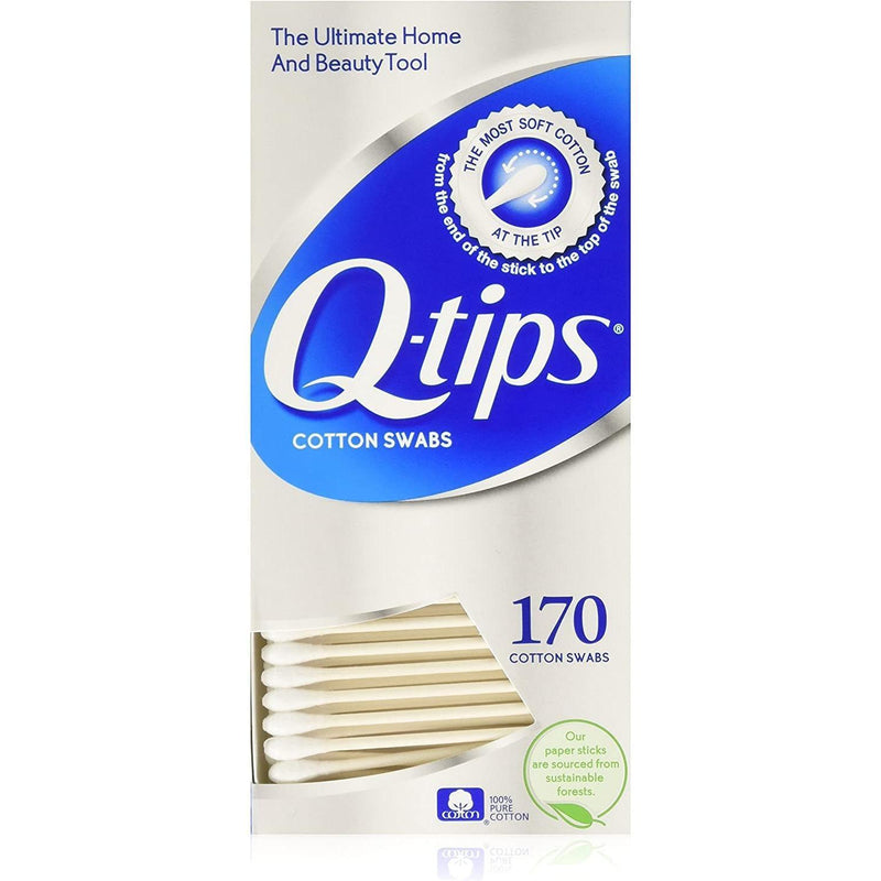Q Tips Q Tips Cotton Swabs 170 Ct Box Cotton Swabs Antique White