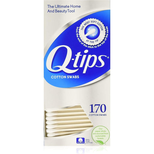 Q Tips Q Tips Cotton Swabs 170 Ct Box Cotton Swabs Antique White