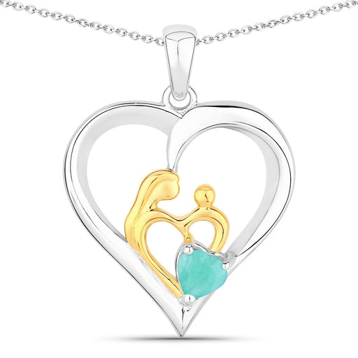 Bids.com 0.45 Carat Genuine Emerald .925 Sterling Silver Pendant Pendants White Smoke size 18.00
