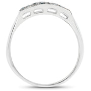 Bids.com 0.48 Carat Genuine Blue Diamond .925 Sterling Silver Ring Rings White Smoke size 9.00,size 10.00,size 11.00,size 6.00,size 7.00,size 8.00
