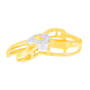 Bids.com 10K Two-Tone Gold 1/10 cttw Diamond Heart Pendant Necklace (H-I, I1-I2) Necklaces White Smoke YellowWhite.Gold / 18