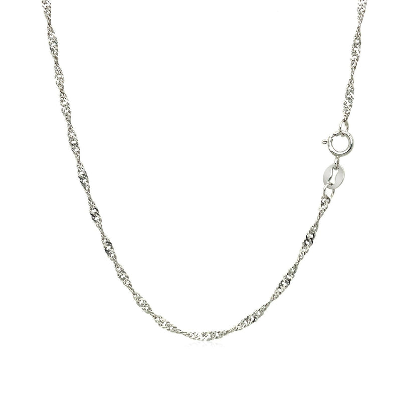 Bids.com 10k White Gold Singapore Chain 1.5mm Necklaces White Smoke 16 / White Gold,18 / White Gold,20 / White Gold,One / White Gold