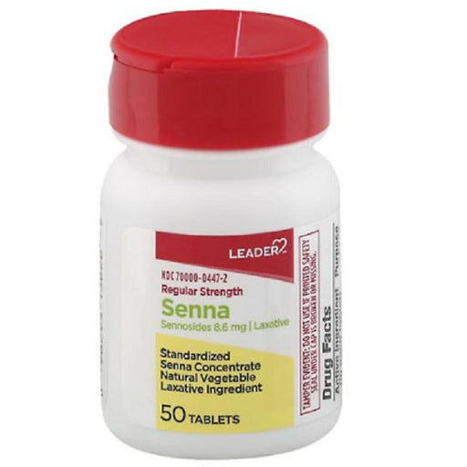 0 Leader Laxative, Senna, Regular Strength, 8.6 mg,50CT 096295136289YN Lavender