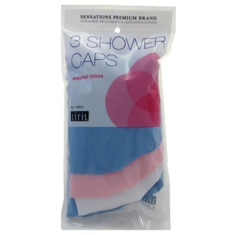 Siris Siris BL 3 Shower Caps Assorted Colors Shower Caps White Smoke